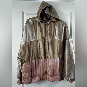 Zara Basic Colour-block Satin Jacket US L